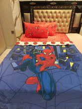 SpiderMan Red Faces 4Pc Summer Comforter Set