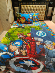 Avengers Blue 4Pc Summer Comforter Set