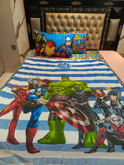 Avengers Stripes 4Pc Summer Comforter Set