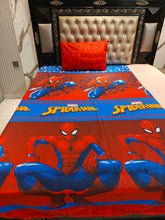SpiderMan Marvel Red Theme cotton single Bedsheets