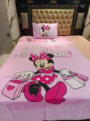 Minnie Sweet Home Cotton Single Bedsheets