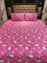 Hello Kitty Little Hot Pink Cotton Double Bedsheets