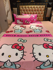 Hello Kitty Hot Pink New Cotton Single Bedsheets