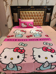 Hello Kitty Hot Pink New Cotton Single Bedsheets