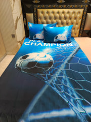 Play To Win Champion Football Cotton Single Bedsheets