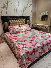 Hello Kitty Cute Cotton Double Bedsheets