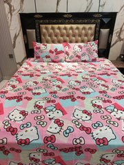 Hello Kitty Cute Cotton Double Bedsheets