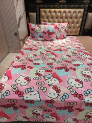 Hello Kitty Cute Cotton Single Bedsheets