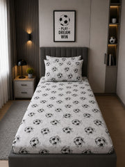 Football cotton printed Single Bedsheets
