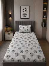 Elaftex Football cotton printed Single Bedsheets
