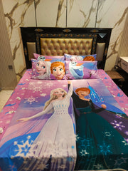 Elsa & Anna's Adventure Cotton Double Bedsheet