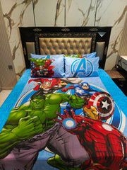 Marvel Power Strike Cotton Double Bedsheet
