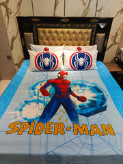 Spider-Man Neon Cotton Double Bedsheet