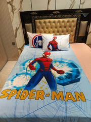Spider-Man Neon Cotton Single Bedsheet