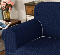 RUFFELED TURKISH SOFA COVERS Blue Color