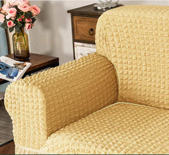 RUFFELED TURKISH SOFA COVERS Baige Color