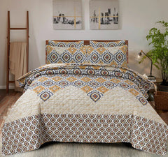 Golden Skin Geometric 6pc Comforter set