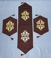 Elaftex 3 Pc Motive Runner Set Brown