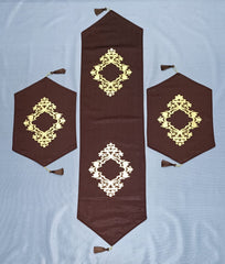 Elaftex 3 Pc Motive Runner Set Blue