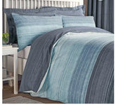 Fusion Blue Cotton Bed Sheet Set