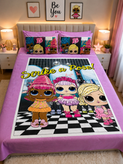 Strike A Pose Doll Double Bedsheet