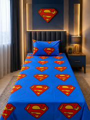 SuperMan Cotton Bedsheets