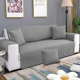 Cotton Quilted Sofa Cover ﹙ Grey ﹚