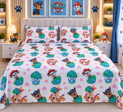 🌍 Paw Patrol Earth Explorer Cotton Bedsheets