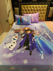 Frozen Family Cotton Single Bedsheets