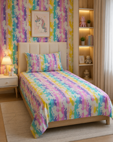 🌈 Rainbow Unicorn Dreams Cotton Bedsheets