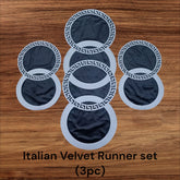 Versacci Circle Centre Table Runner with 2 Matts