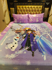 Frozen Family Cotton Double Bedsheets