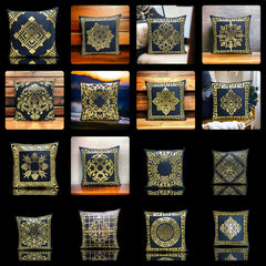 Black Golden Foil Cushions Covers