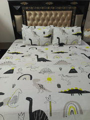 Dragons Black Double Bedsheet