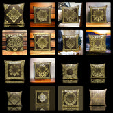 Chocolate Brown Golden Foil Cushions Covers