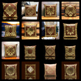 Polish Brown Golden Foil Cushions Covers