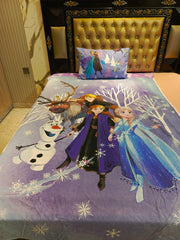 Frozen Family Cotton Single Bedsheets
