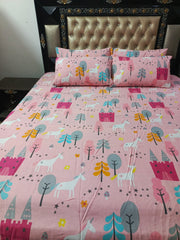 Unicorn Land Cotton Bedsheets