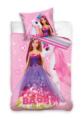 Barbie with unicorn winter comforter set Ds#110