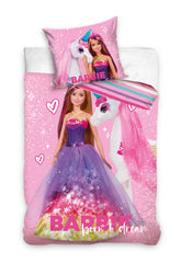 Barbie with unicorn winter comforter set Ds#110