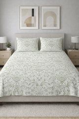 Soft Fern Garden Cotton Double (King) Bedsheets