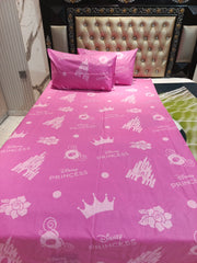 Elaftex Princess Palace Pink Cotton Single Bedsheets