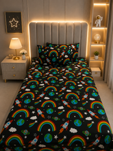 Rocket to the Stars Cotton Single Bedsheets