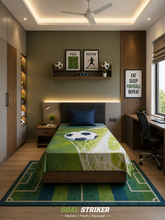 Goal Strikers cotton Single Bedsheets