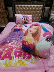 Unicorn Barbie 3Pc Comforter Set