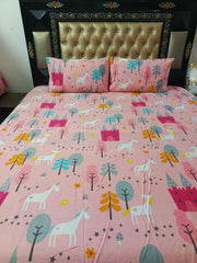 Unicorn Land Cotton Bedsheets