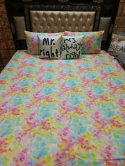 Beautiful Multi Colors King Size Bedsheets ET-D05