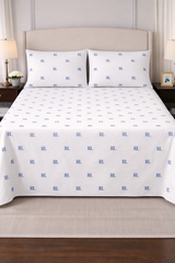 RLL BLUE HIGH THREAD COUNT T200 COTTON BEDSHEETS