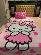 Hello Kitty Pink Hearts Minor Fault Cotton Single Bedsheets