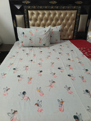 Little Girls fly Cotton Bedsheets